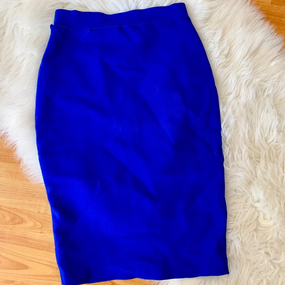 Royal blue pencil skirt